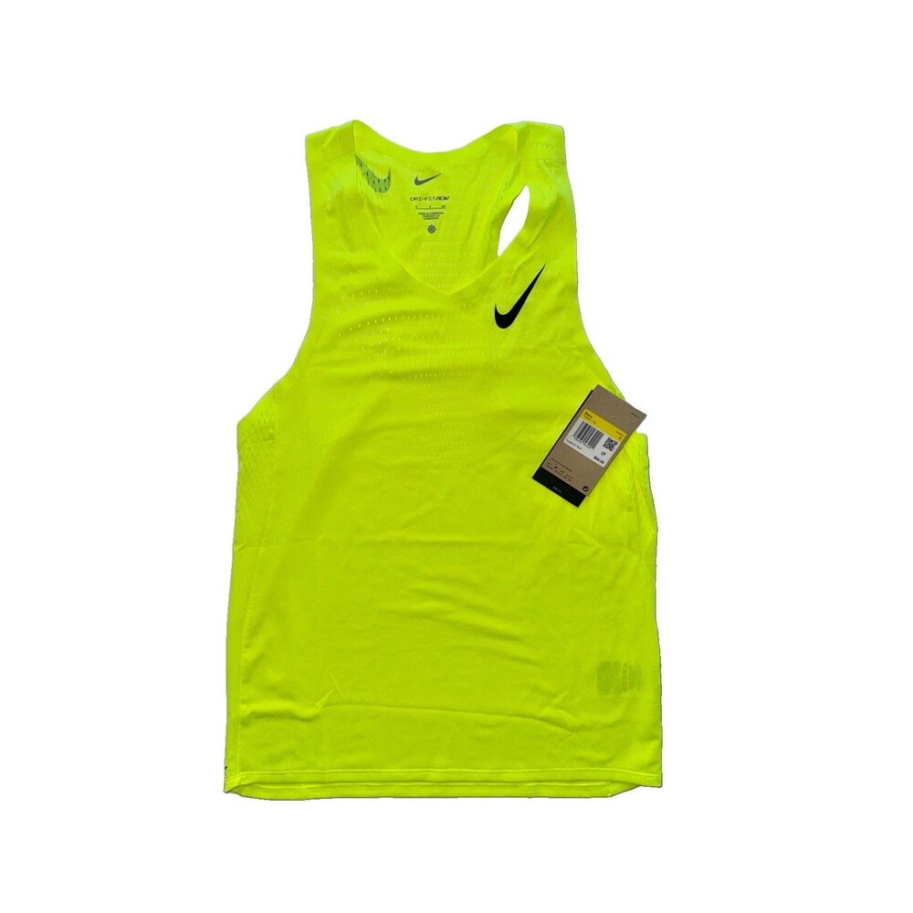 Nike AeroSwift Dri-FIT ADV Running Singlet Tank Volt Men’s Size FN4231-702